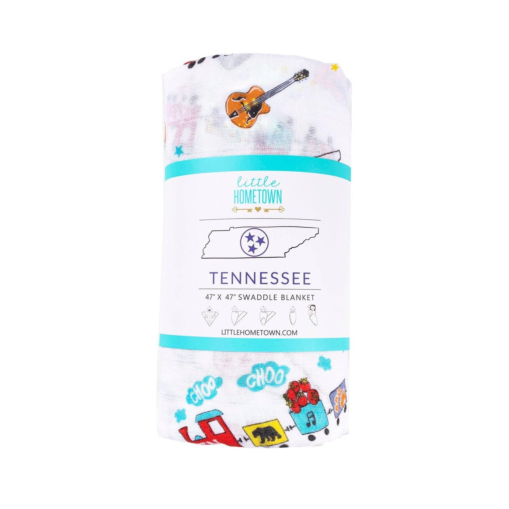 Little Hometown - Wholesale Swaddle - Baby - Tennessee Baby Muslin Swaddle Receiving Blanket11
