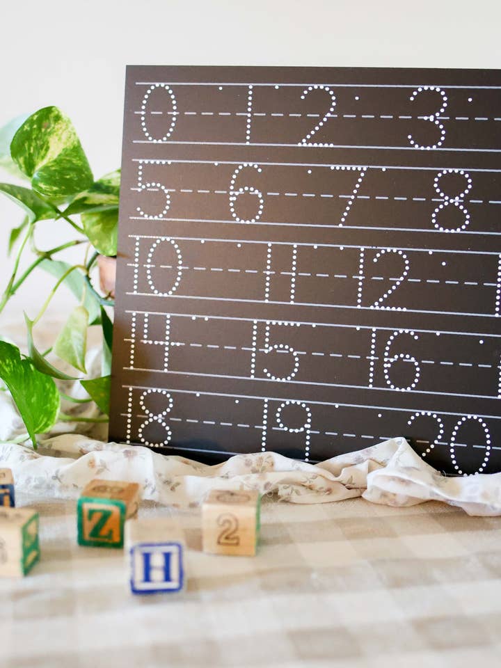 Trace-N-Write Numbers Chalkboard for wholesale by Chalk Full of Design