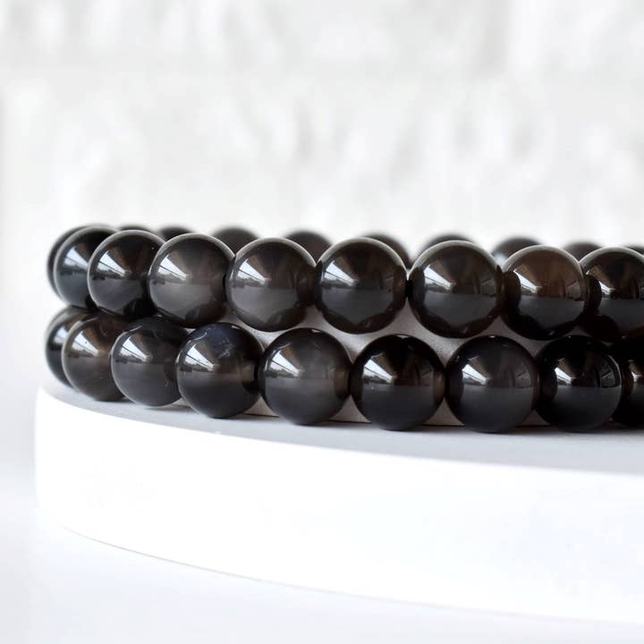 Soothing Crystals - Wholesale Beaded Bracelet - Healing Bracelet | Black Obsidian | Gemstone Bracelet2
