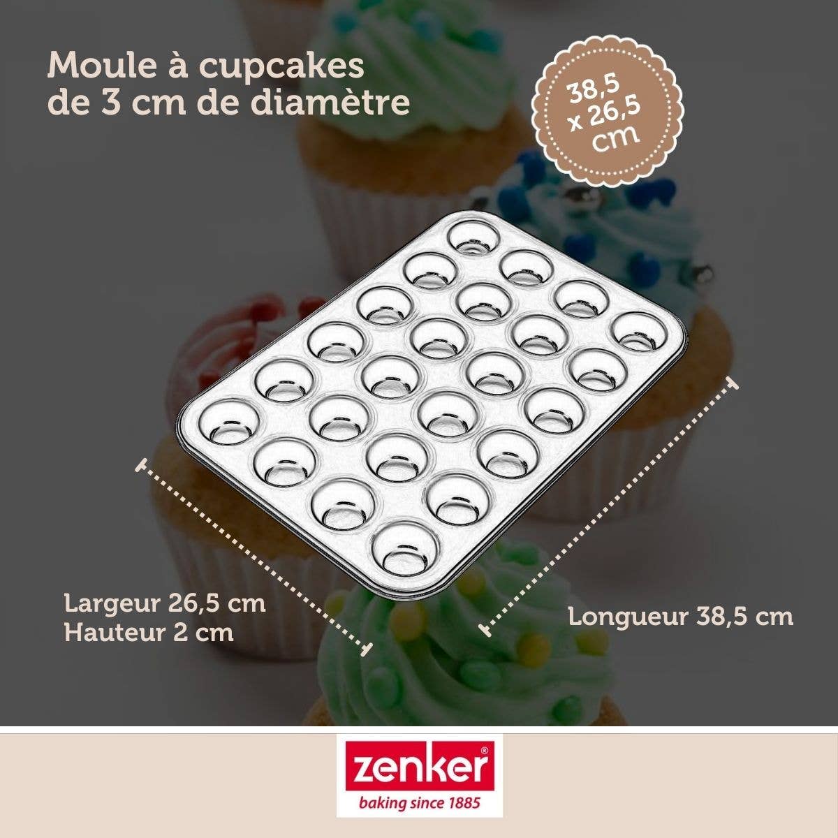 Zenker - Wholesale Cupcake/Muffin Pan - Zenker Black Metallic 24 Muffin Pan3