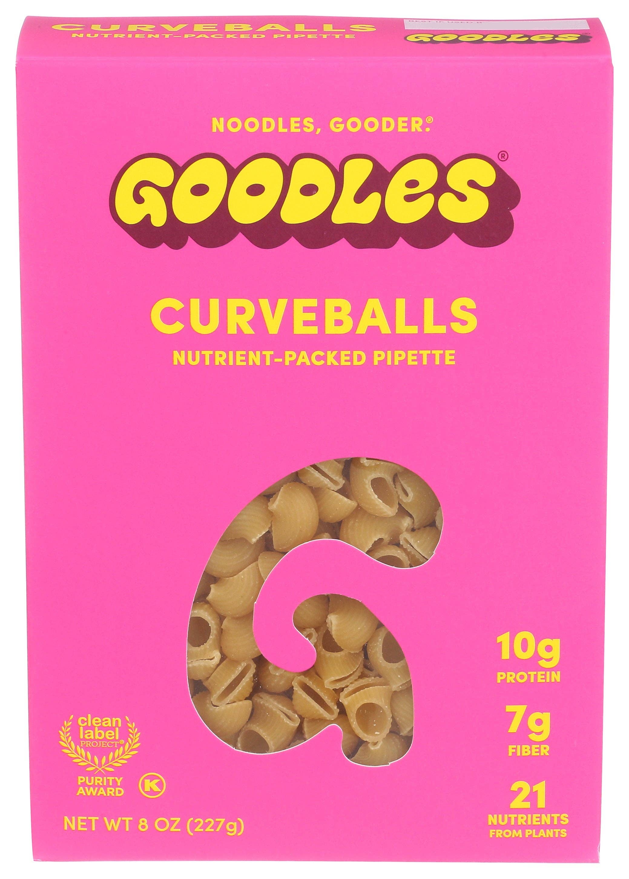 Everyday Supply Co - Wholesale Pasta - GOODLES PASTA PIPETTE CURVEBALLS - Case of 120