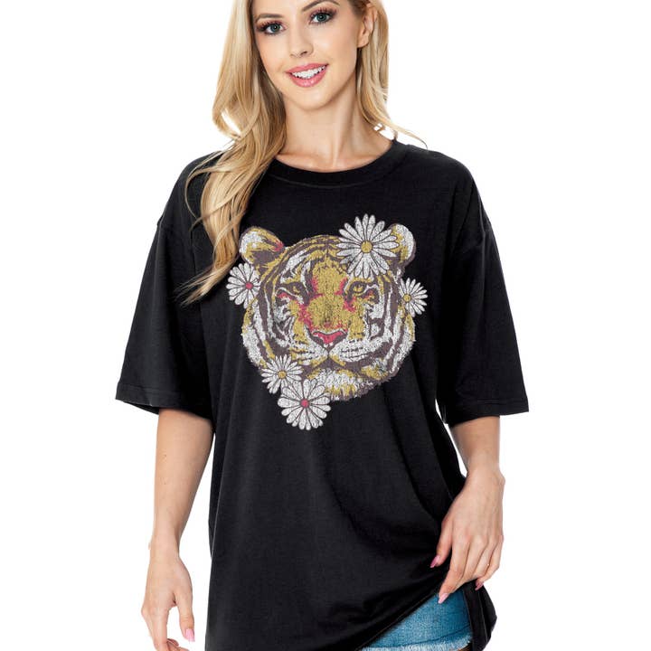 Oversized uniseks - TIGER voor wholesale door Amused by Blue