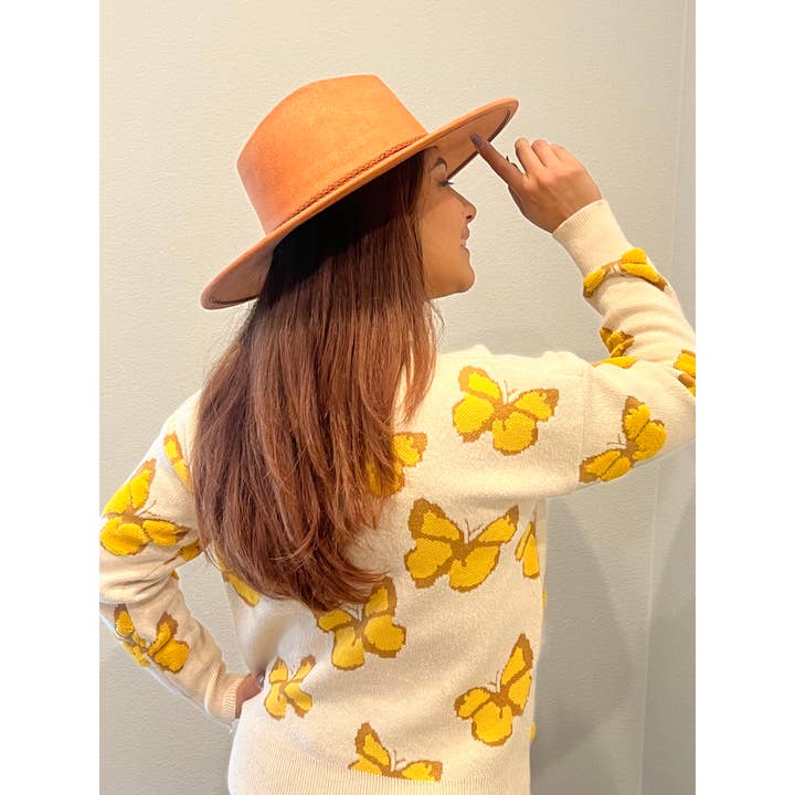 Justin & Taylor - Wholesale Fedora - Women's - Farmers Fest || Braided Belt Brimmed Fedora5