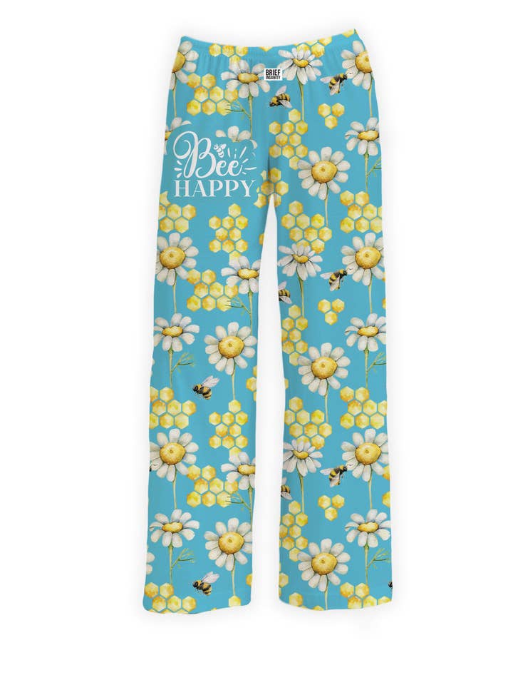 Bee Happy Lounge Pants for wholesale by BRIEF INSANITY