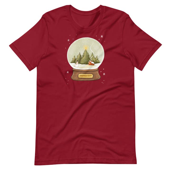Snowglobe t-shirt for wholesale by Painted Peony Art