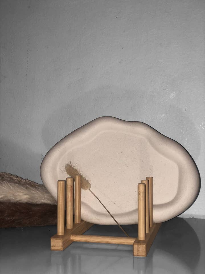 Handmade Organic Concrete Tray – Minimalist Decorative Plate for wholesale by Meraki