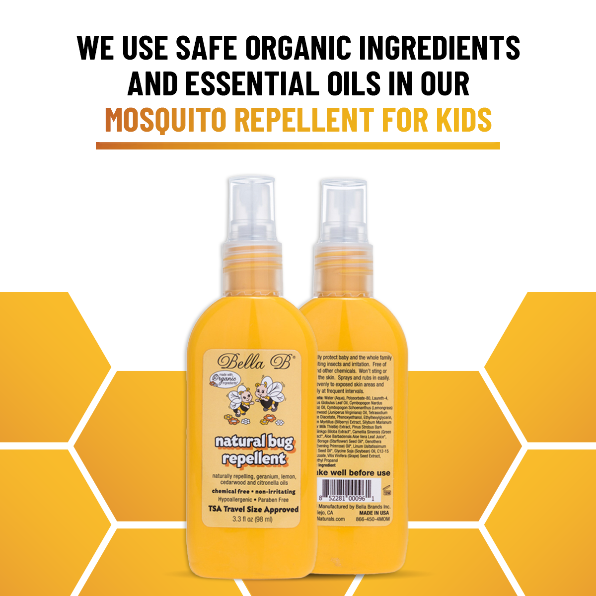 Bella B - Venta al por mayor Repelentes de insectos - Bella B Buzzy Bee repelente de insectos natural 3.3 oz4