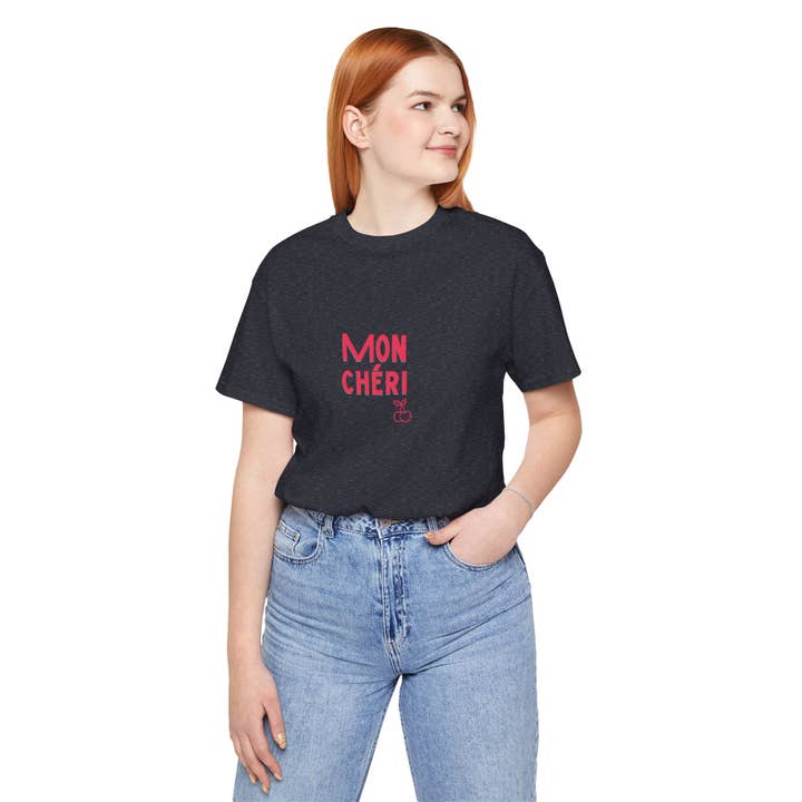 MARA Style - Wholesale Screen Printed T-Shirt - Women's - French MON CHERI Ladies Tee Shirt5