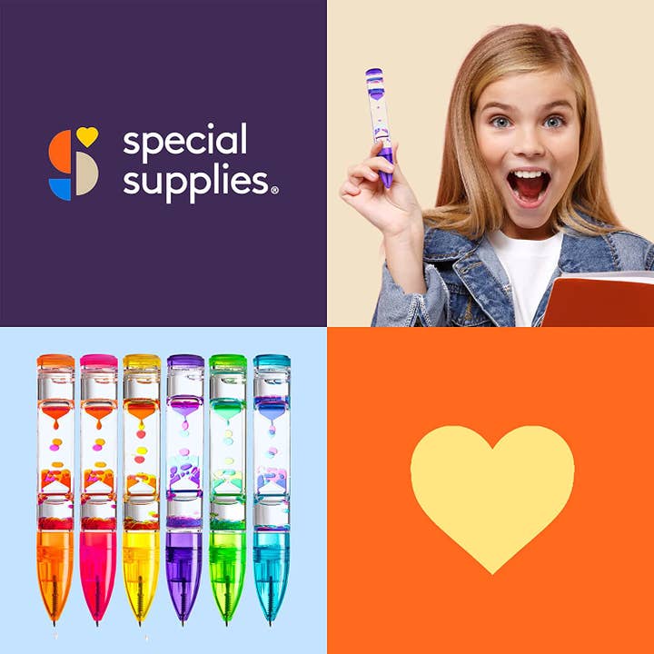 Special Supplies - Wholesale Pen - Liquid Motion Pens, 6 Pack Colorful Hourglass Timer Pens with Droplet Movement7