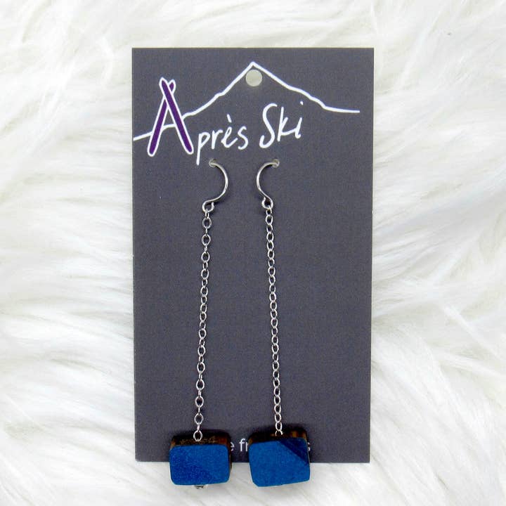 Tbar Ski Ohrringe - Versilbert für den Großhandel von Après Ski Jewelry