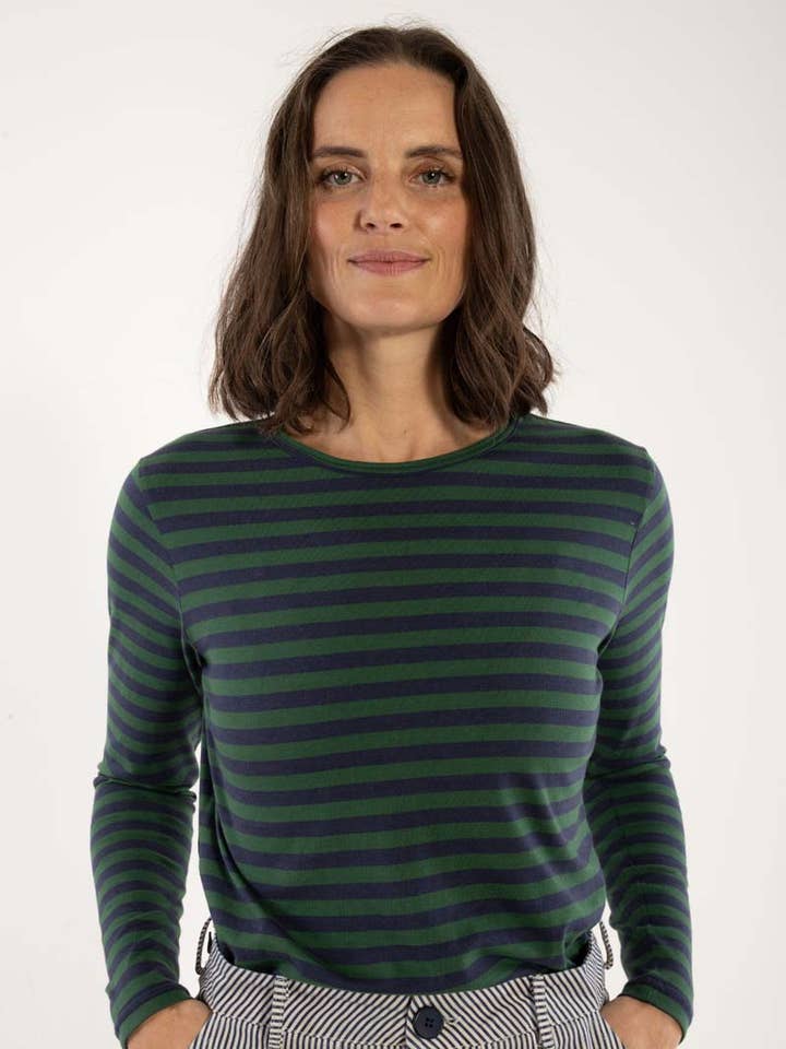 Danejubii Modal Tee Dk Navy/Dk Pine for wholesale by Danefae København