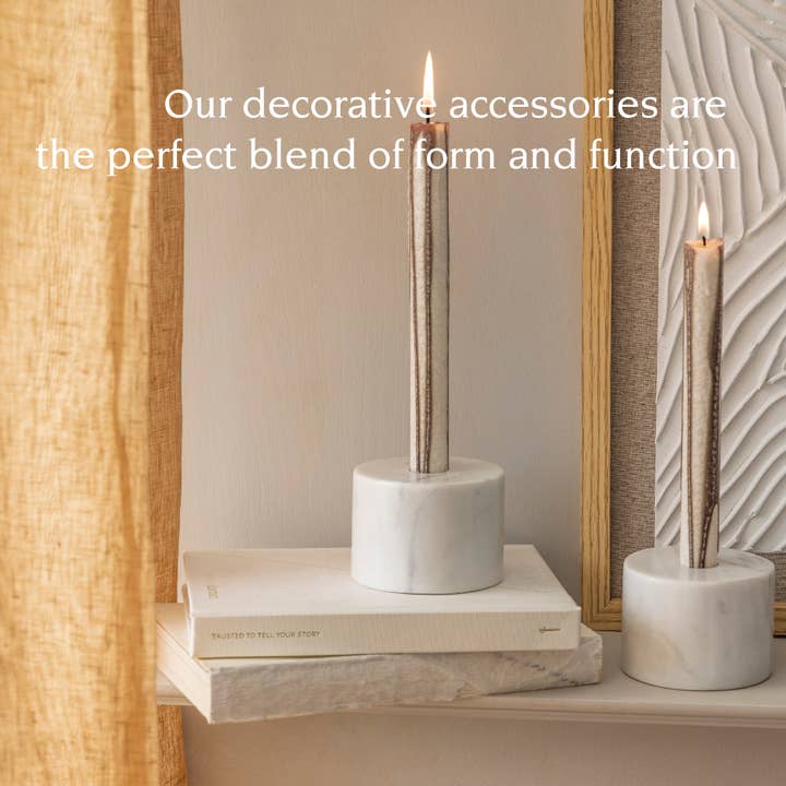 over&back - Wholesale Candle Holder - Classic Marble Candle Holders – Set of 22