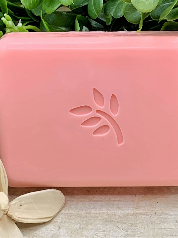 Artisian Pink Bar of Soap in your choice of scent for wholesale by Plunk Soap and Candle Company