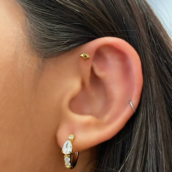 Schmuckgroßhandel - Wholesale Single Earring - Diamond Piercing | Titanium
