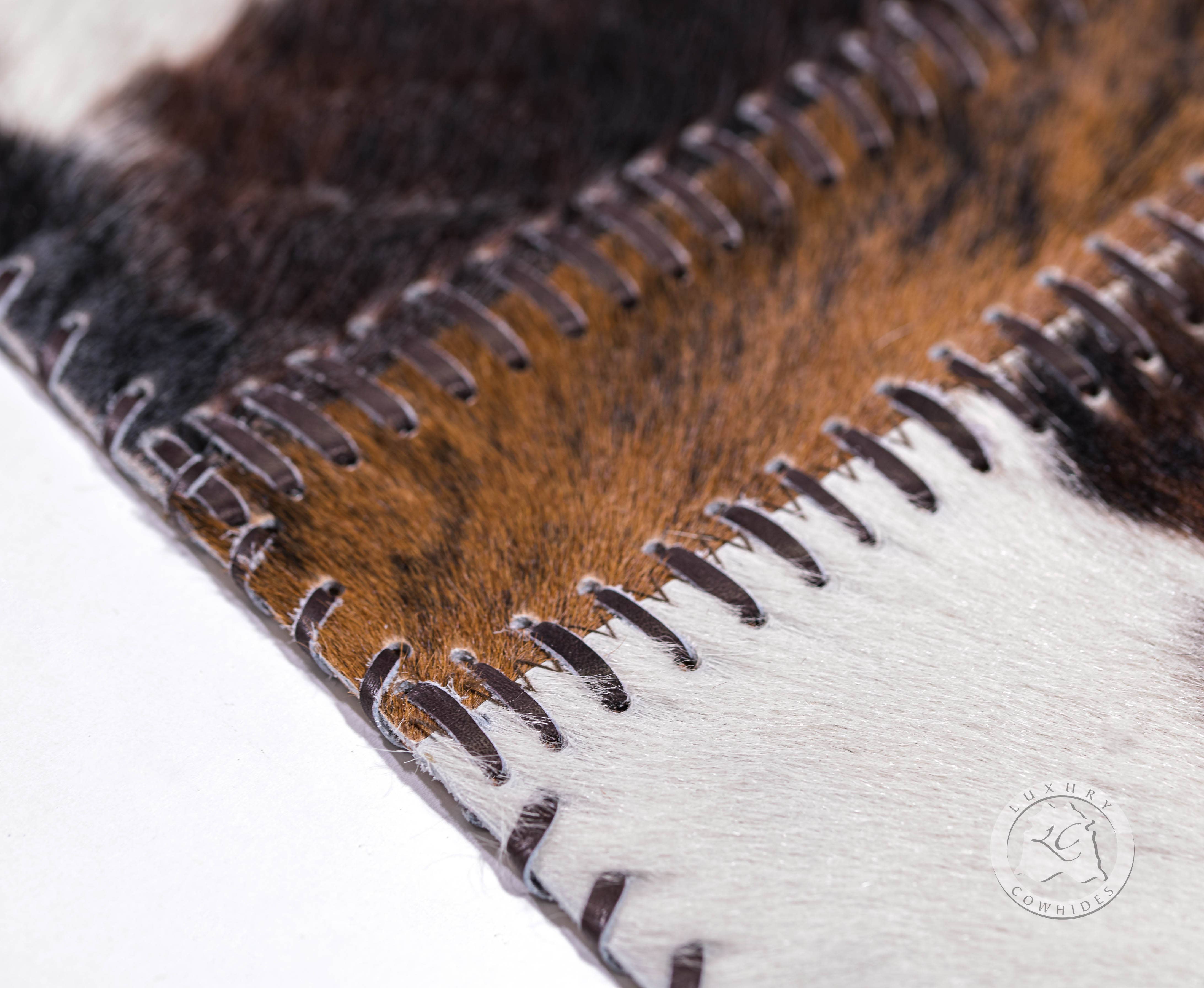 Wholesale Cowhide Table Runner Tricolor for your store Faire