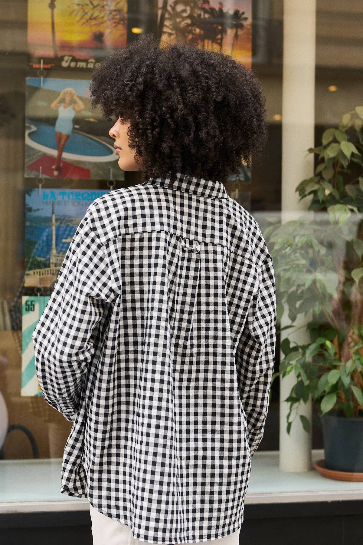 Nathael Paris - Wholesale Shirt - Women's - Loose-fit gingham print cotton shirt4