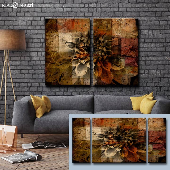 Décoration murale sur toile abstraite de Daisy' pour la vente par Ready2hangart, Inc.