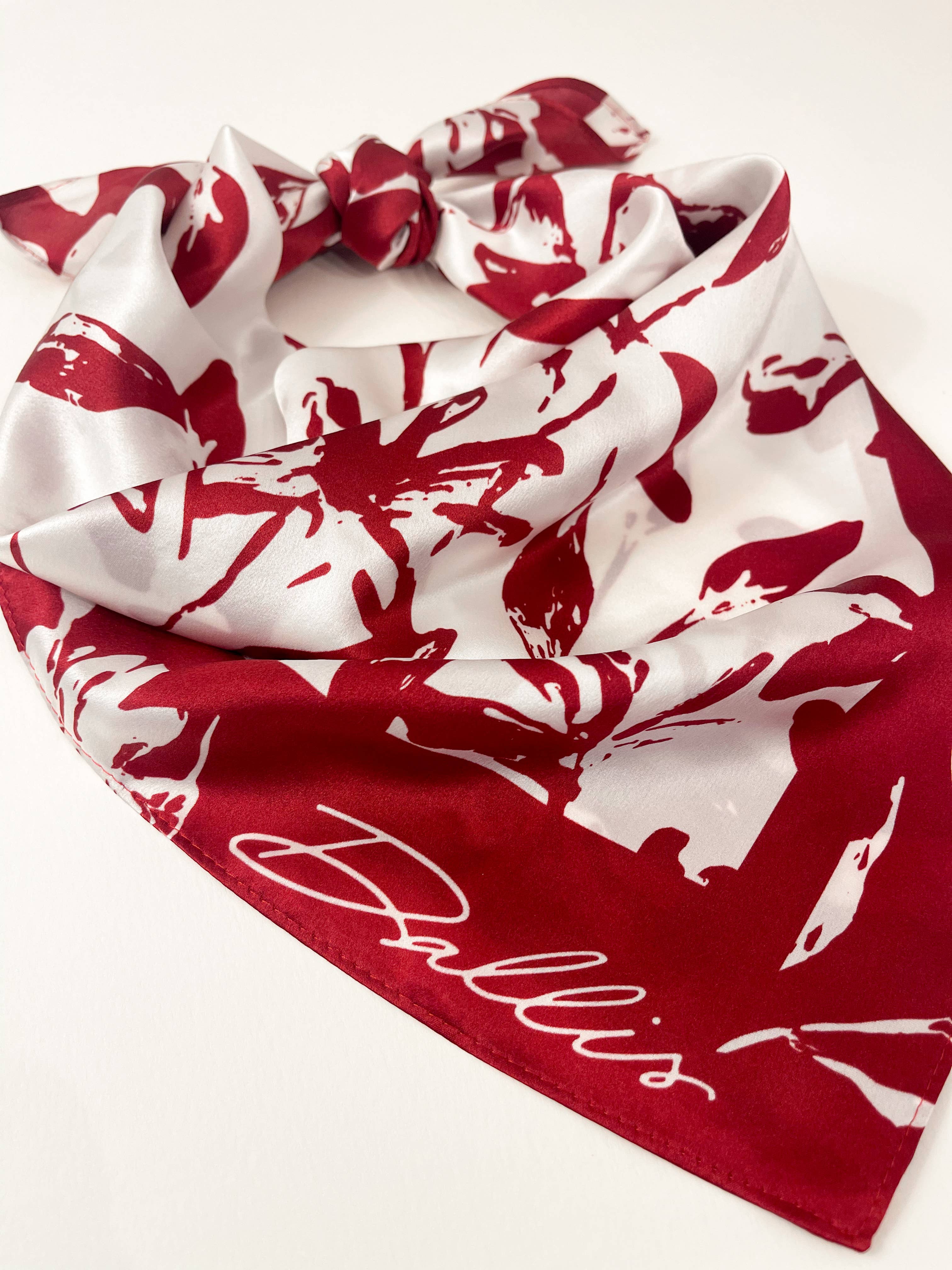 Dallis Foshee Art & Design, LLC - Wholesale Scarf - Women's - Crimson + White Gameday Scarf3