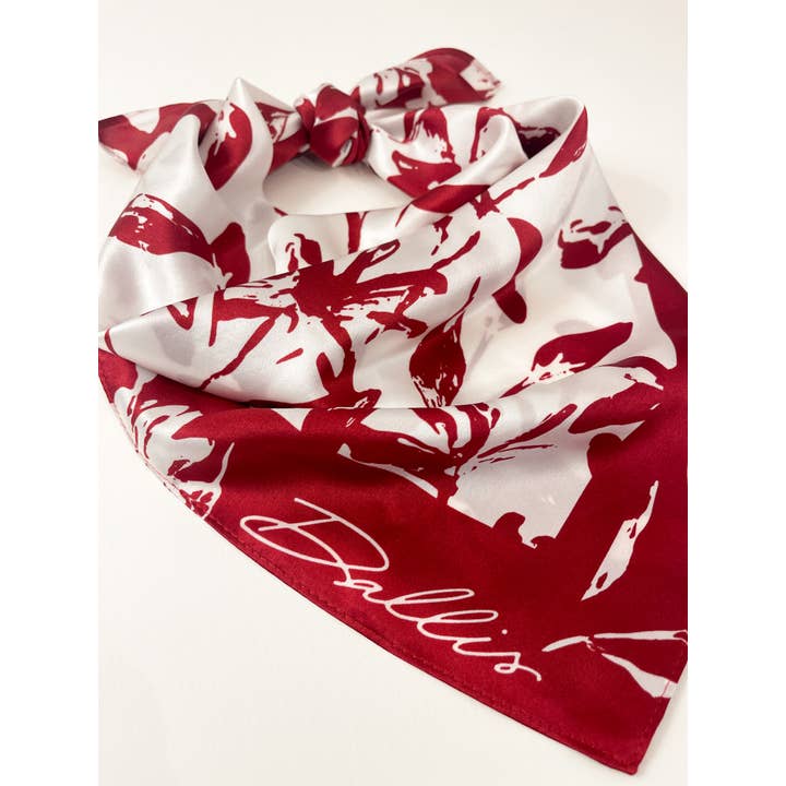 Dallis Foshee Art & Design, LLC - Wholesale Scarf - Women's - Crimson + White Gameday Scarf3