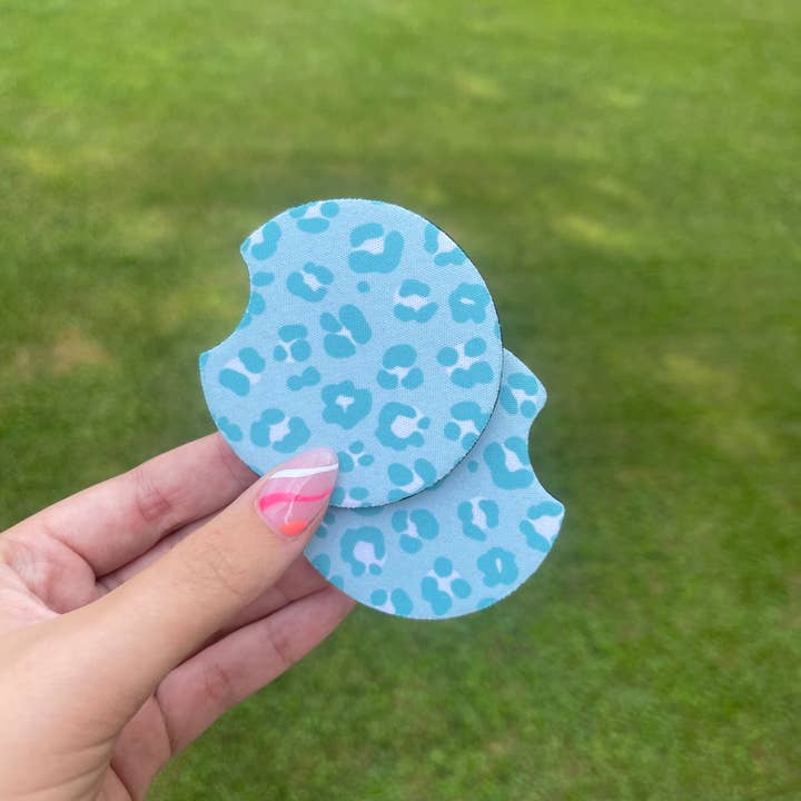 Auto-onderzetterset met luipaardprint voor wholesale door SarahMackenzieStudio