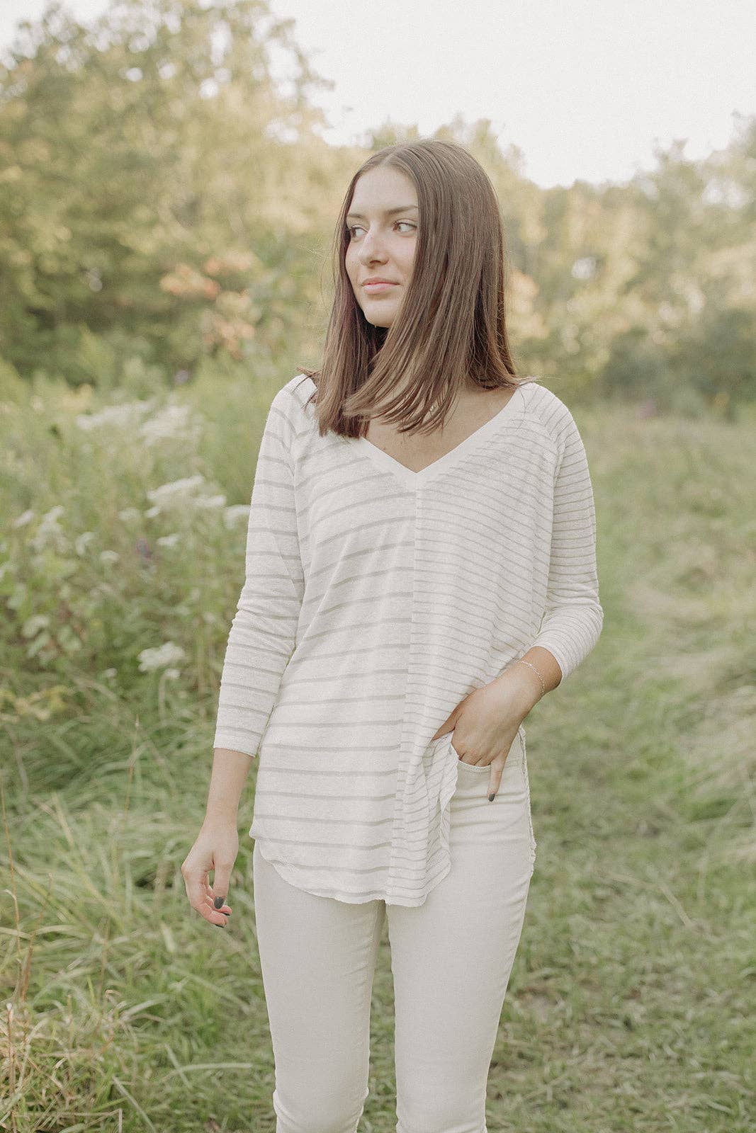 Summer Camp - Wholesale Tunic - Women's - Breezy Mornings Striped Raglan5