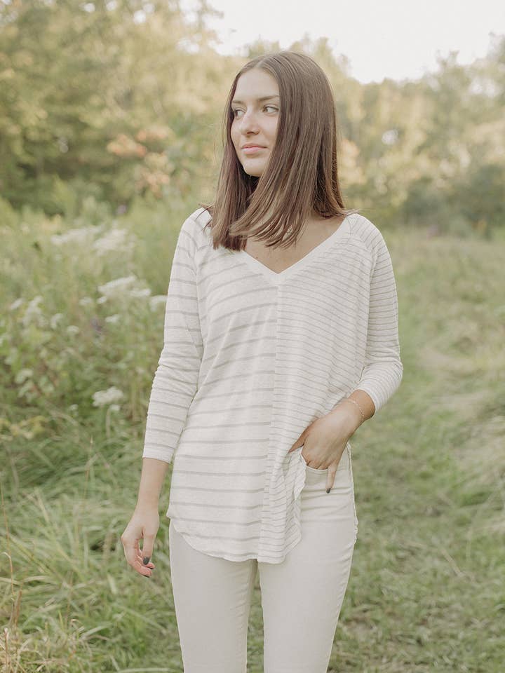 Summer Camp – wholesale Tunic – Women’s – Breezy Mornings Striped Raglan5