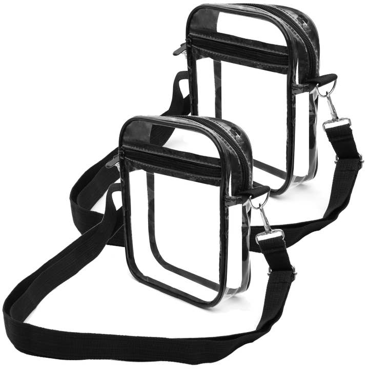Youngever 2 Pack Clear Cross Body Messenger Bag, Heavy Duty for wholesale by Youngever