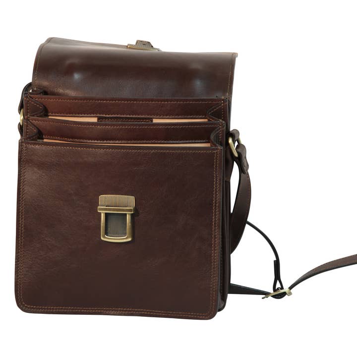 Old Angler Firenze - Wholesale Shoulder Bag - Women's - Borsa a tracolla in pelle .Testa di moro4