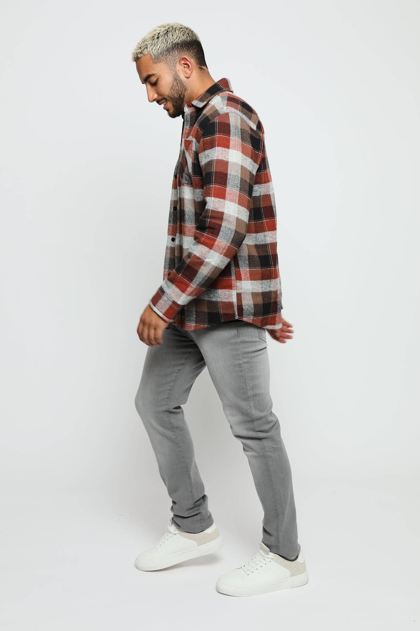 JMOJO UK Limited - Vente Chemise à col boutonné – homme - Chemise à carreaux en flanelle Cardinal Lumberjack - Rouge5