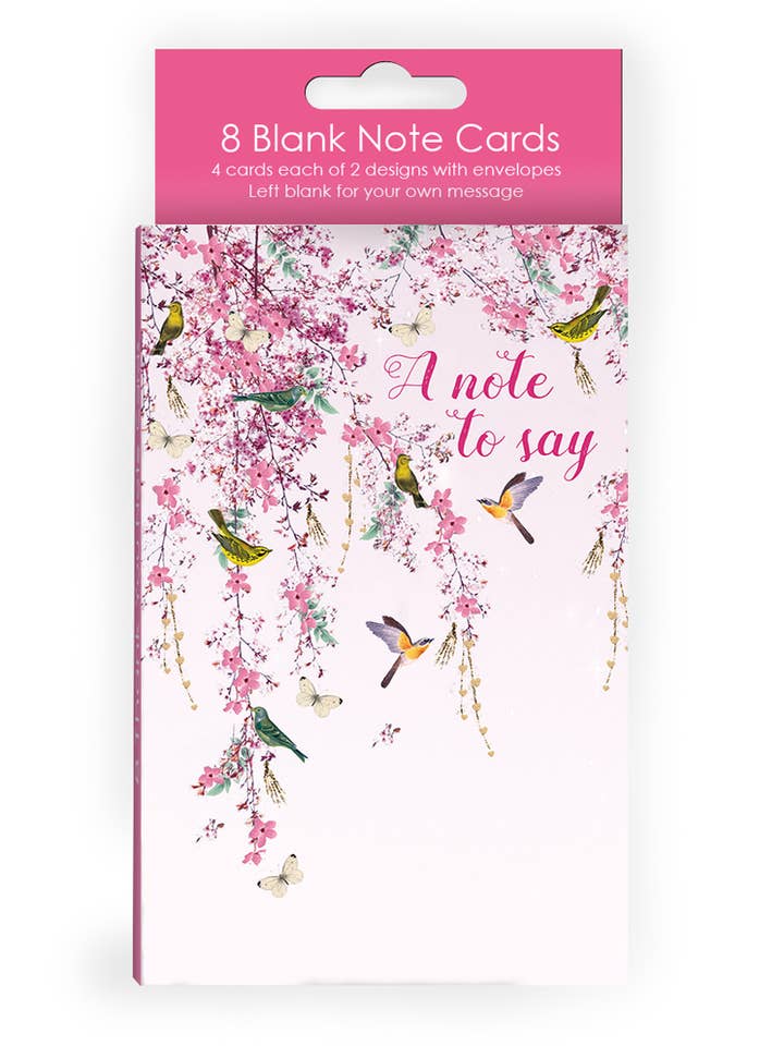 A Note to Say Spring Blossom (13185/13186) for wholesale by Abacus Cards and Clare Maddicott Publications