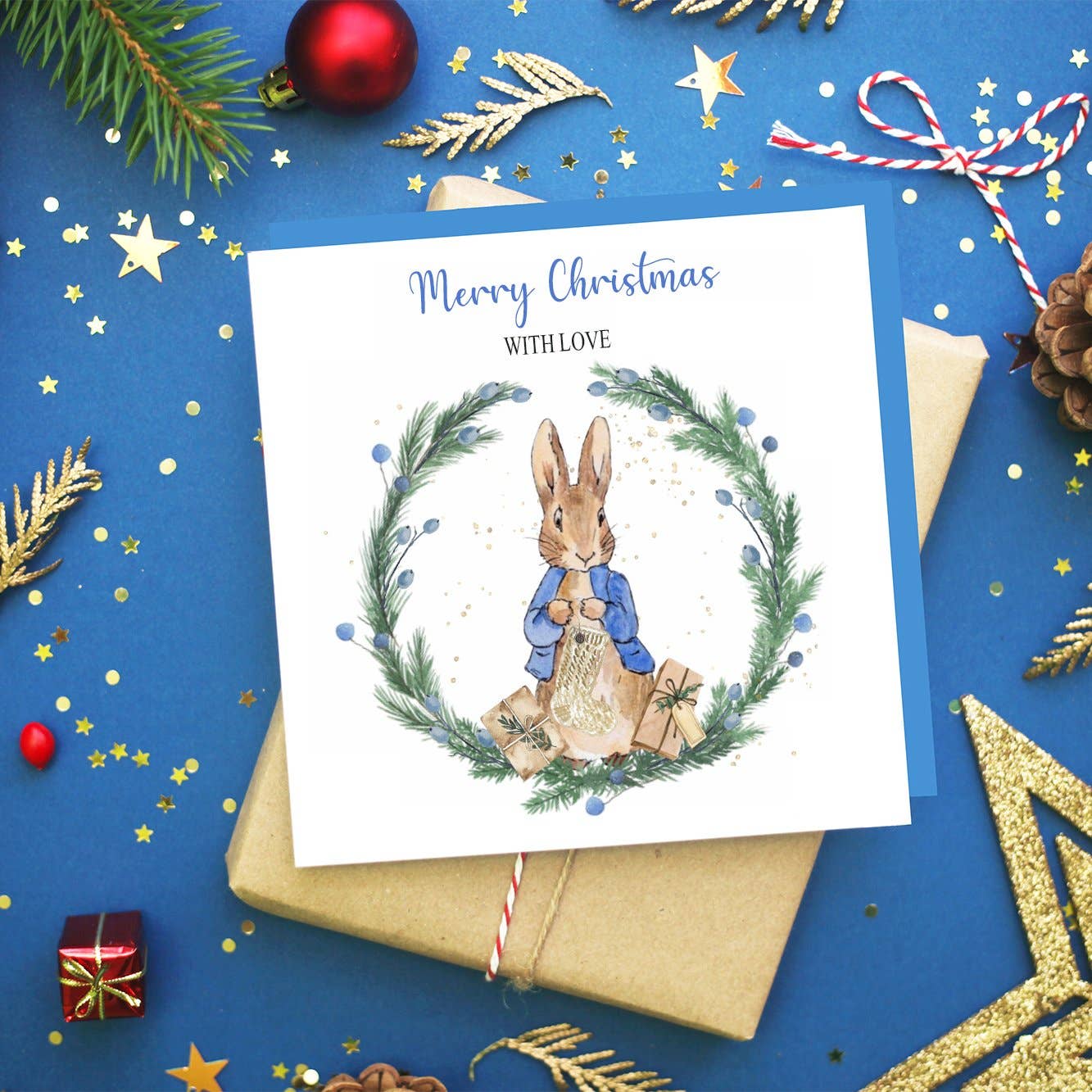 Lisa Marie Designs ™ – wholesale Julkort – Peter kanin krans julkort