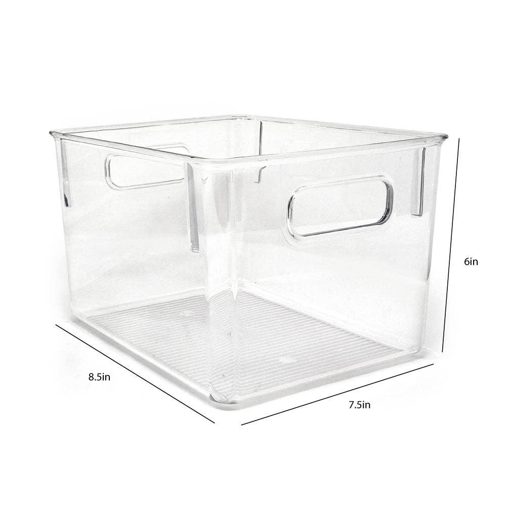 Isaac Jacobs International - Wholesale Storage Bin - Isaac Jacobs 3-Pack Clear Storage Bins with Handles9