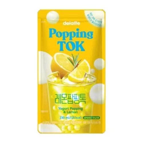 Delaffe Boba Drink Popping TOK Lemon (Korea) for wholesale by Global Bite Co