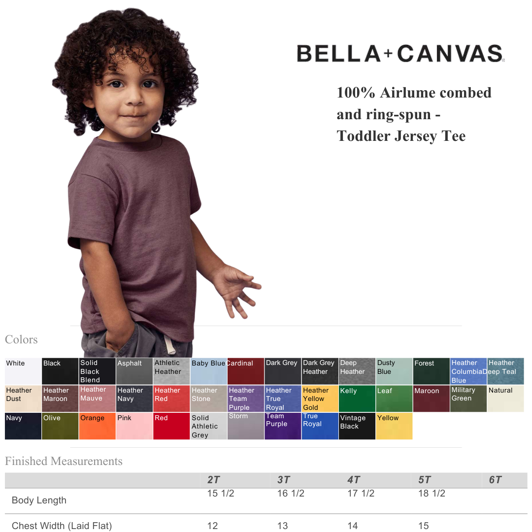 MYES BULK APPAREL - Wholesale T-Shirt - Kids - Bella + Canvas Kids Tee – Premium Airlume Cotton3