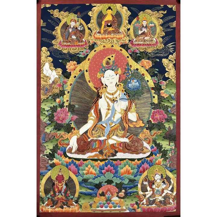 Grande Thangka de Tara Branca por atacado de Art Of Tibet
