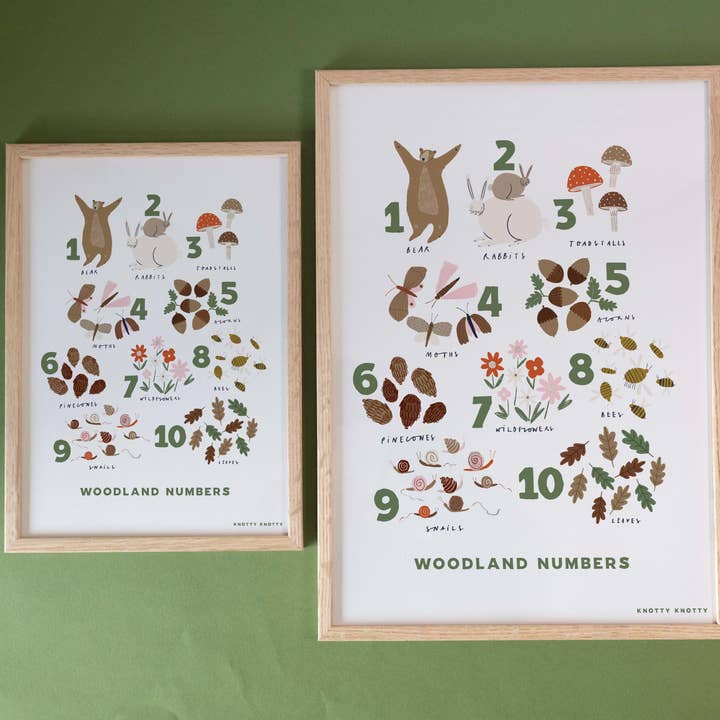 Knotty Knotty - Wholesale Art Print - Woodland Numbers – Art Print 3