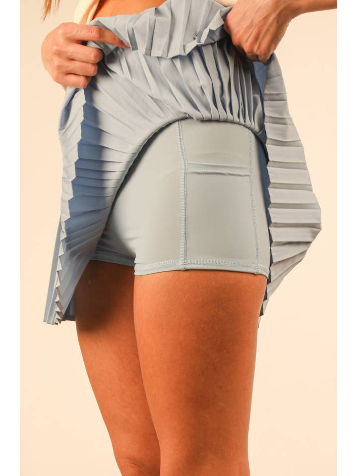 SKY NS50133-Pleated Activewear Skirt with Shorts Inside for wholesale on Faire8