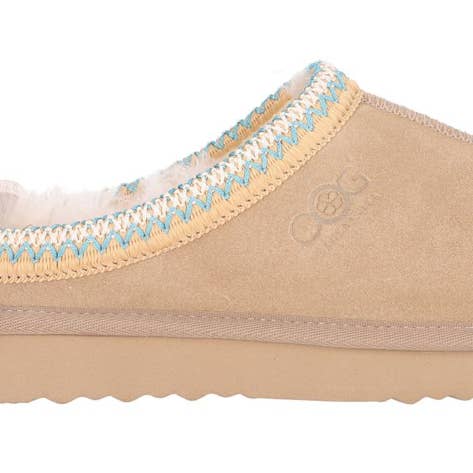 OBTC16 Beige OOG Cozy Hjemmesko i Ægte Læder EU for engroshandel hos OOG