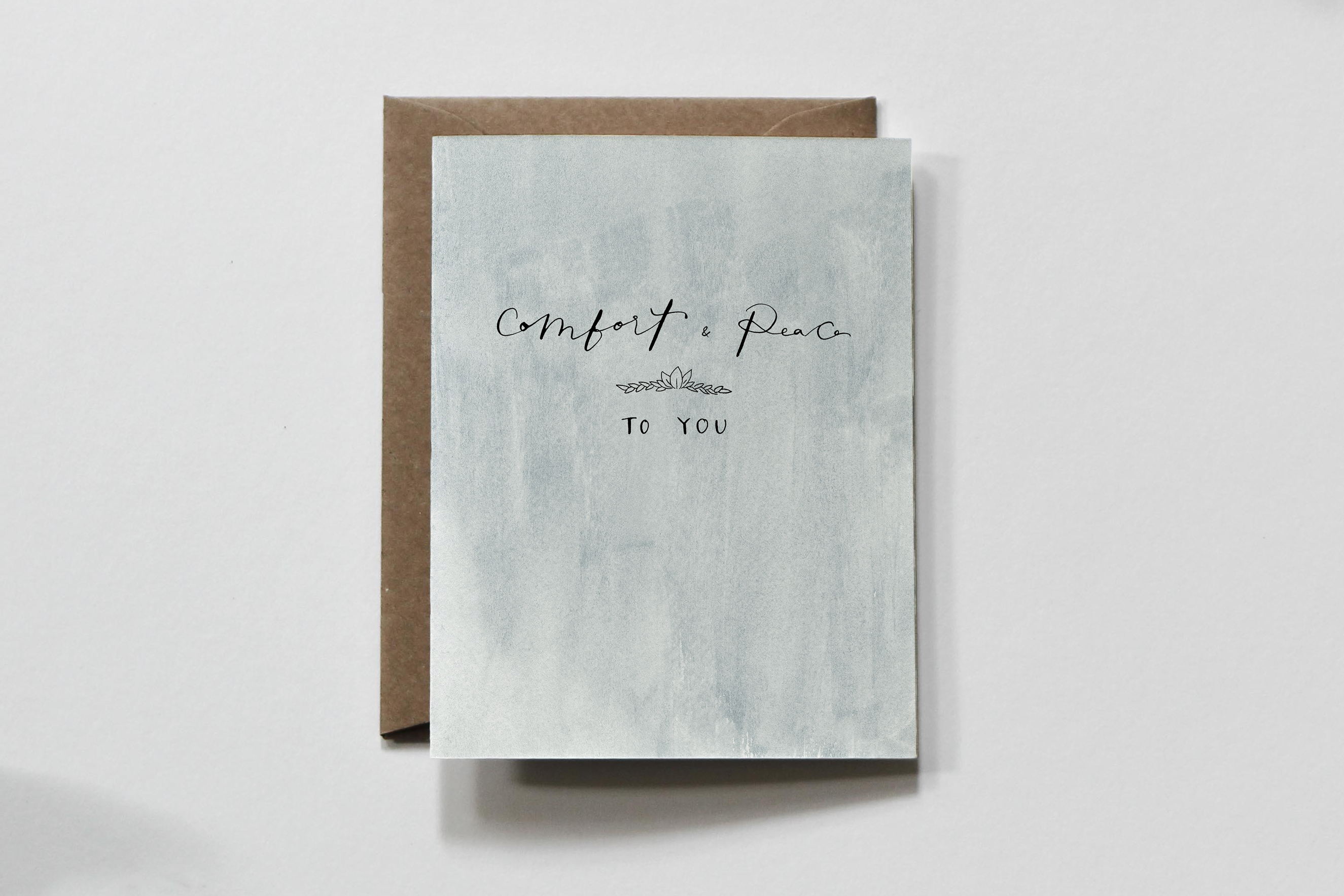 everglow handmade - Vente Carte de condoléances - Comfort & Peace | Carte de vœux aquarelle Sorry & Sympathy1