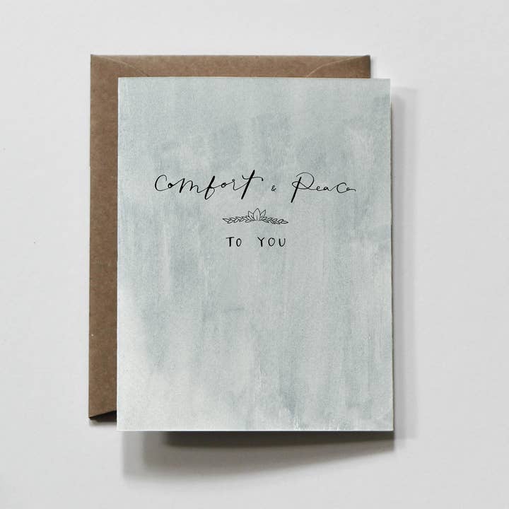 everglow handmade - Wholesale Sympathy card - Comfort & Peace | Watercolor Sorry & Sympathy Greeting Card1