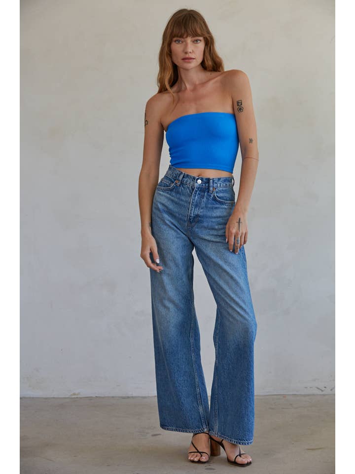 By Together - Wholesale Bustier - Women's - S1169N | Seamless Ribbed Tube Top