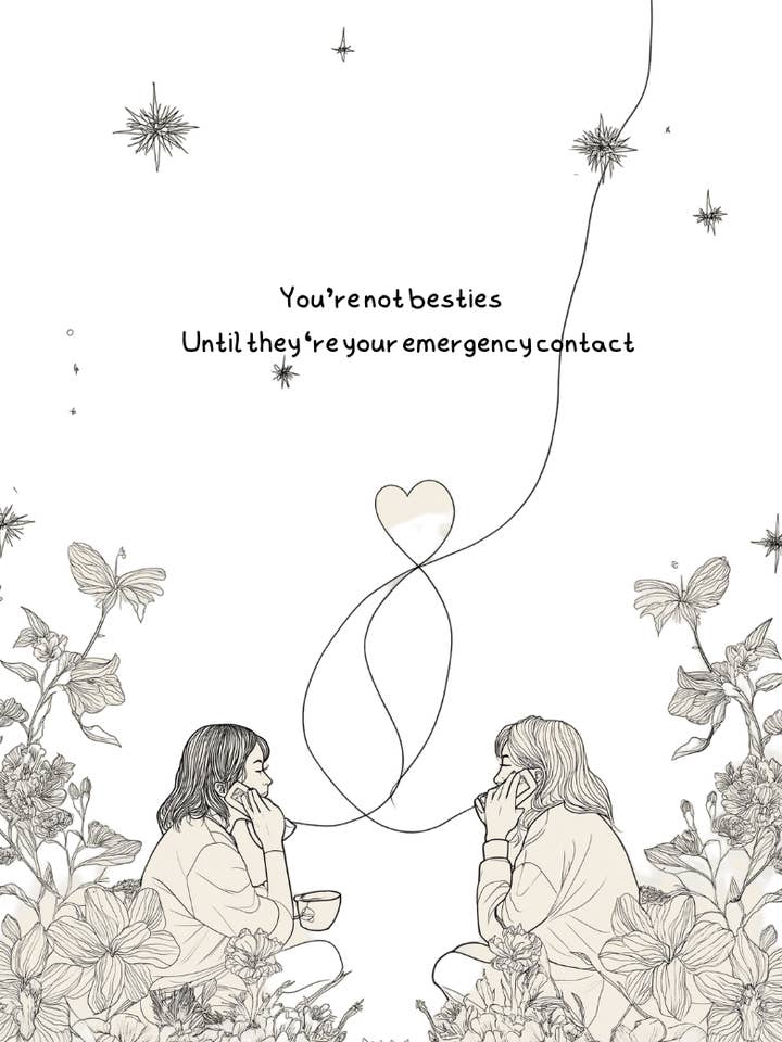 Vous n'êtes pas meilleurs amis tant qu'ils ne sont pas votre contact d'urgence Carte drôle de la Saint-Valentin/meilleurs amis pour la vente par House of Osiris