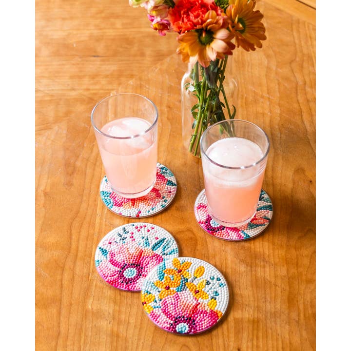 DIAMOND DOTZ® - Wholesale DIY Craft Kit - Coasters - Modern Florals2