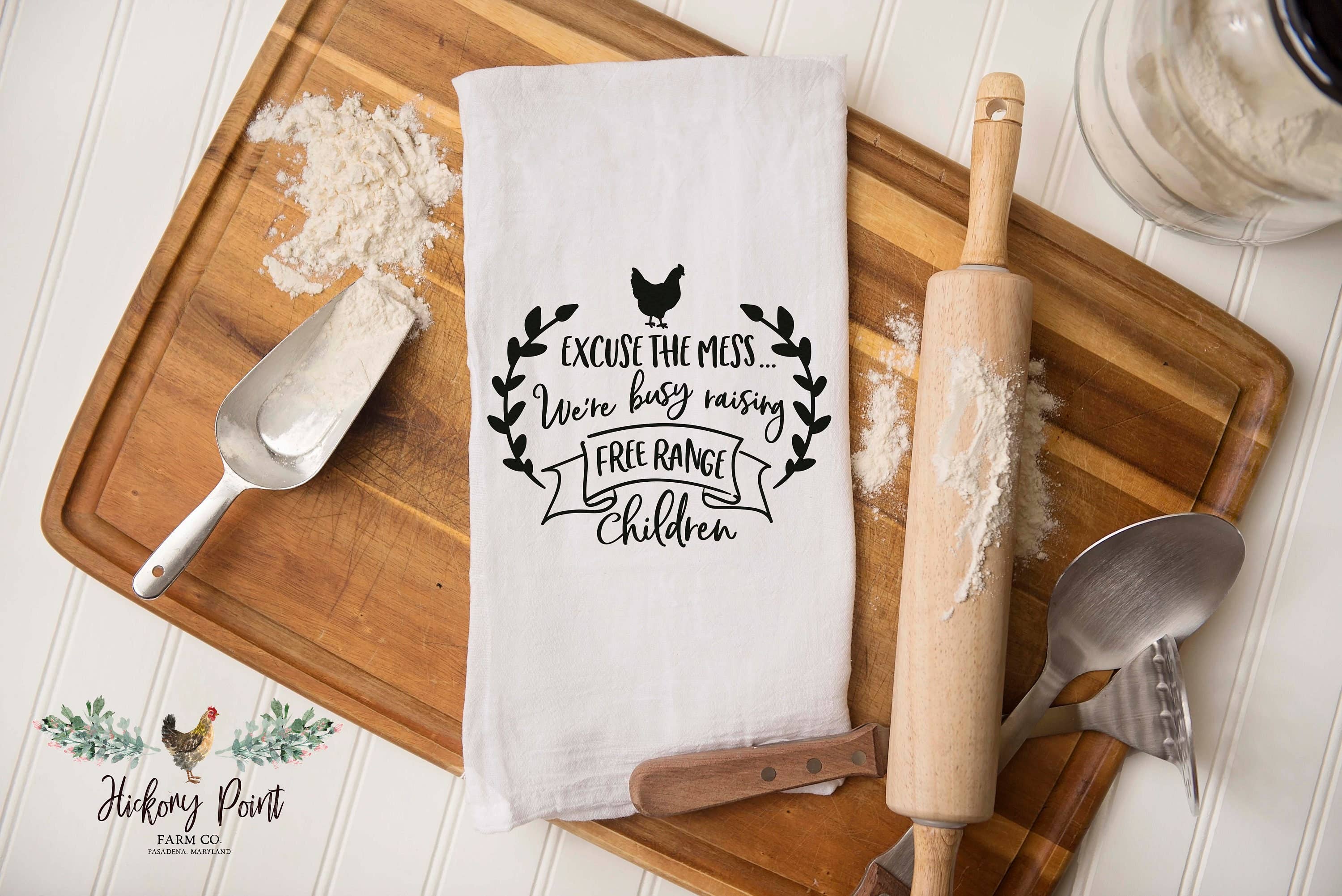 Hickory Point Farm Co. - Wholesale Tea towel - Free Range Children's Kitchen Towel0