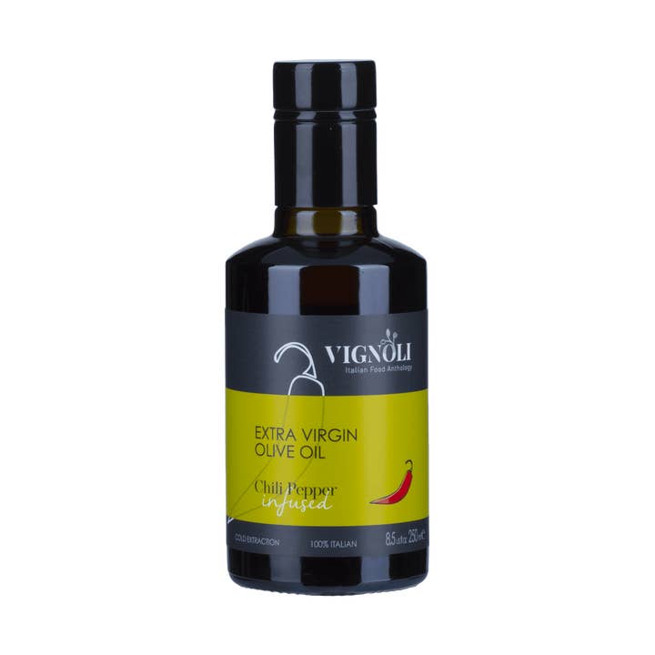 Chili Pepper Infused Extra Virgin Olive Oil for wholesale by Vignoli Food