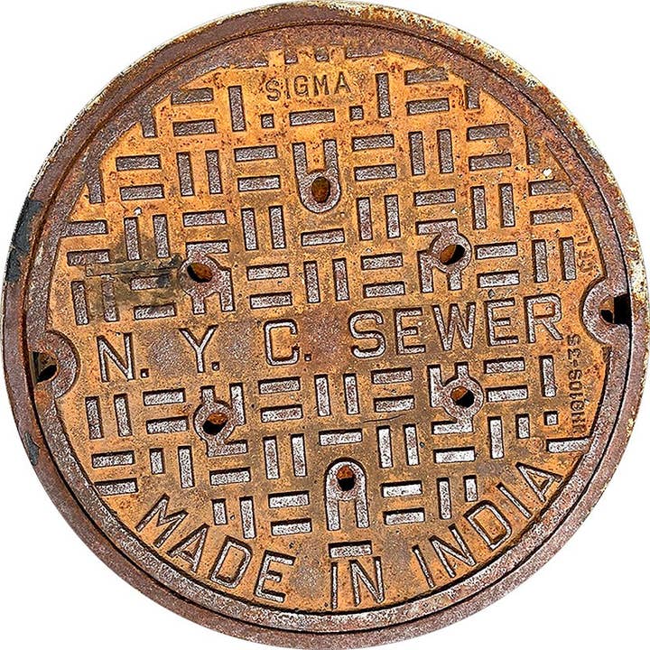 PROJECT NYC - "Made in India" - Sewer Cover Doormat for wholesale by Vernakular Photo Designs