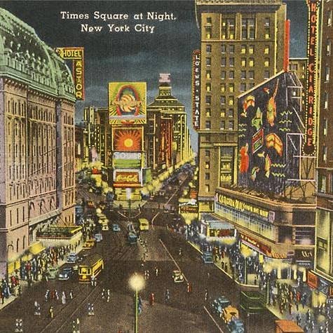 Kunstdruck NY-512 Times Square bei Nacht, New York City für den Großhandel von Found Image Press