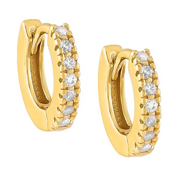 CZ Mini Huggie Earring for wholesale by By Adina Eden