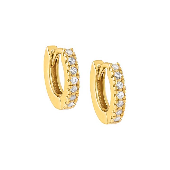 By Adina Eden - Wholesale Huggie Earrings - CZ Mini Huggie Earring