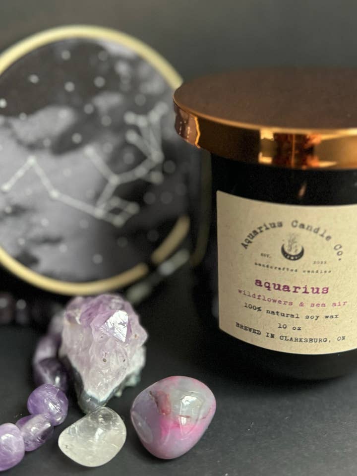 Aquarius Scented Soy Wax Candle- Wildflowers and Sea Air for wholesale by Aquarius Candle Co.